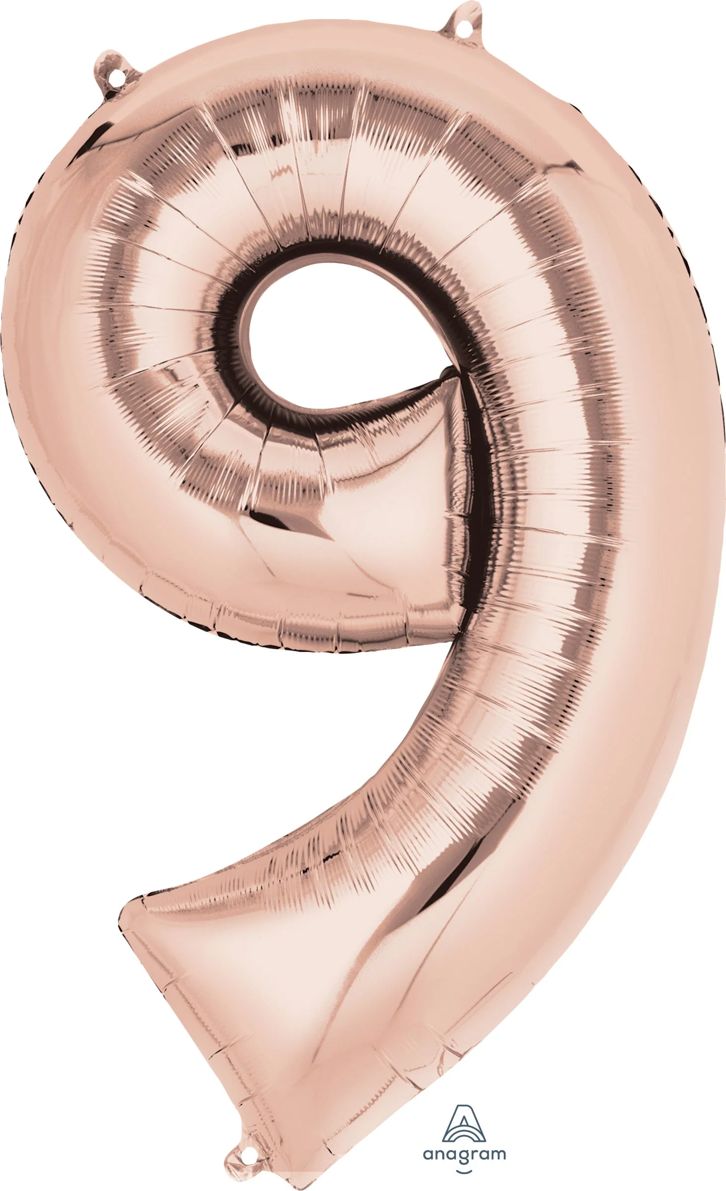 33" Jumbo Anagram Brand Number 9 Rose Gold Balloon