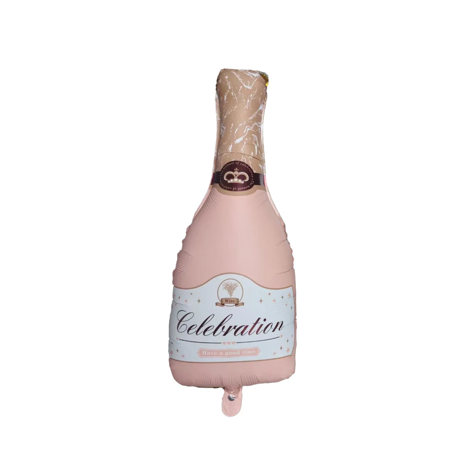 33" Matte Pink Wine Champagne Celebration Bottle Foil Balloon