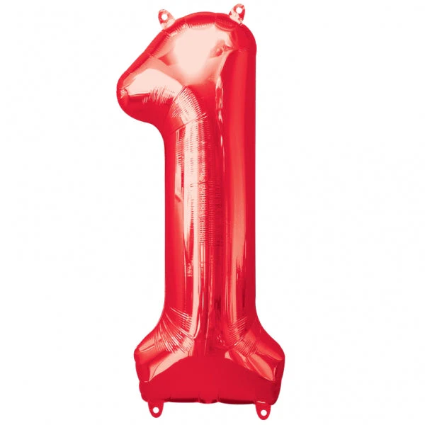 34" Anagram Brand SuperShape 1 Red Balloon Packaged