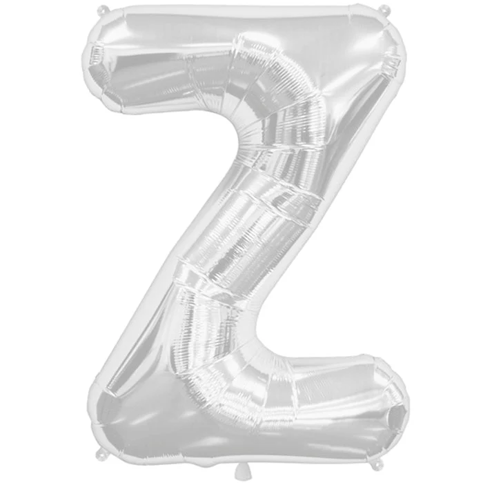 34" Northstar Brand Packaged Letter Z - Silver Foil Balloon