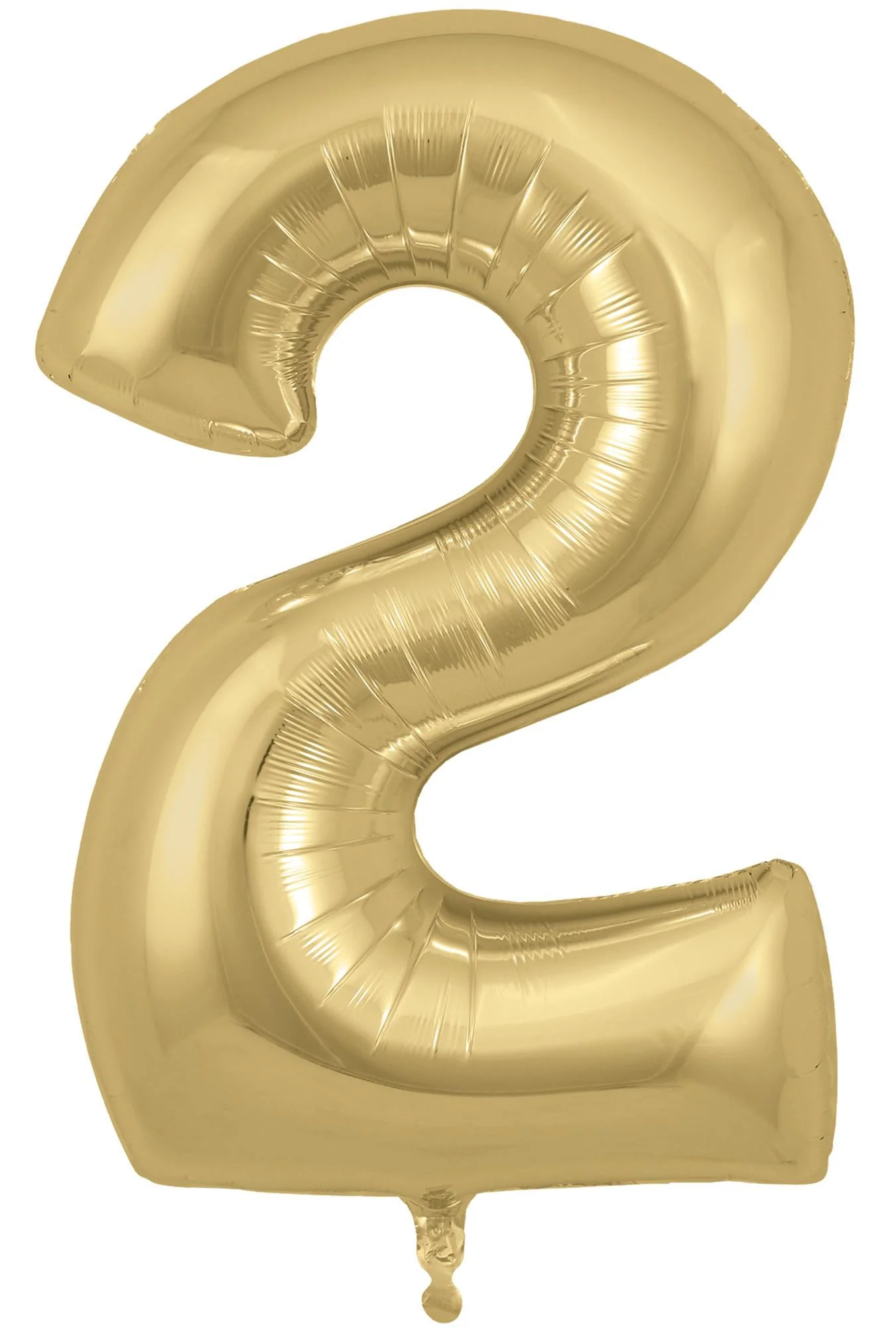 34" Number 2 Silk Gold Oaktree Foil Balloon