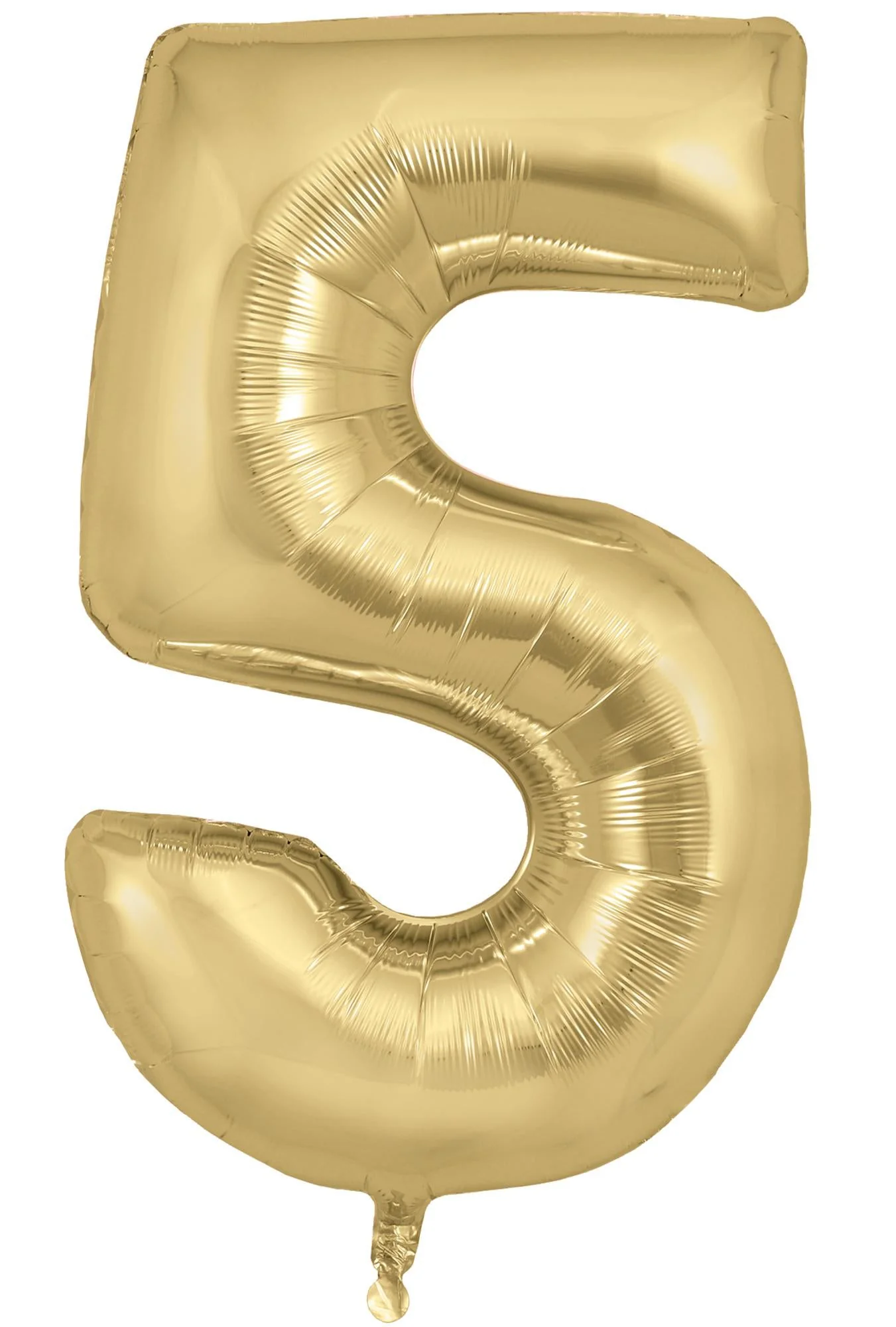 34" Number 5 Silk Gold Oaktree Foil Balloon