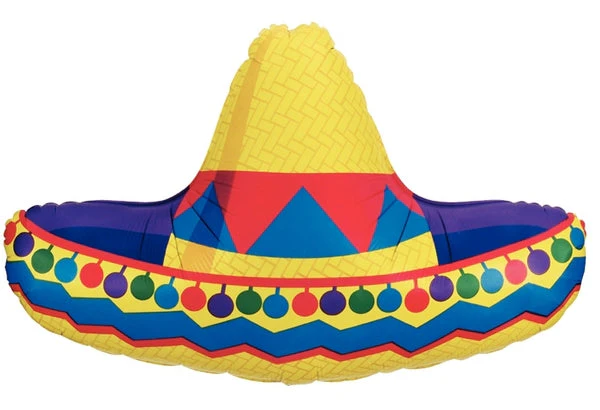 34" Sombrero Super Shape Mylar Balloon
