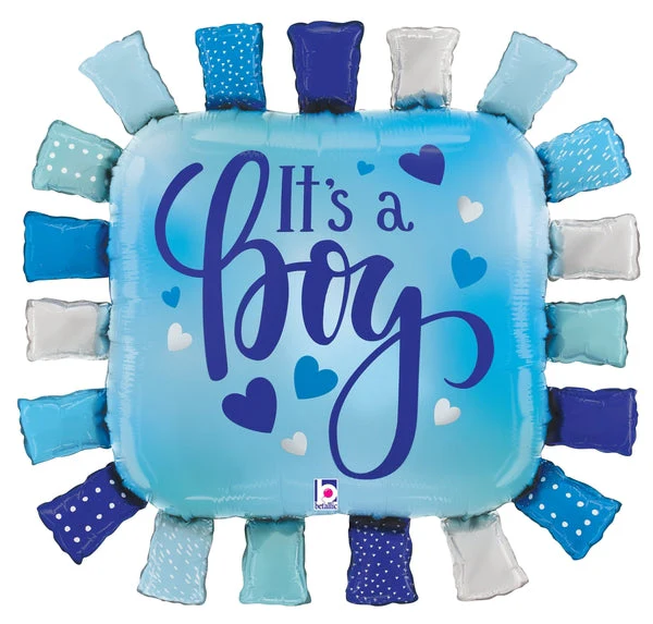 34" It's a Boy Taggie Square Foil Balloon
