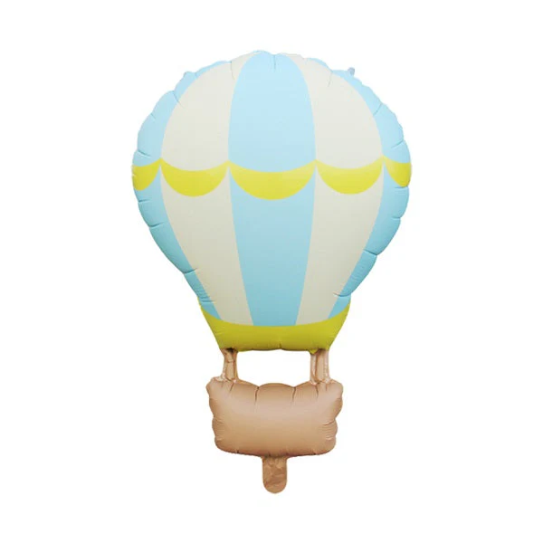 34" Matte Hot Air Foil Balloon Blue