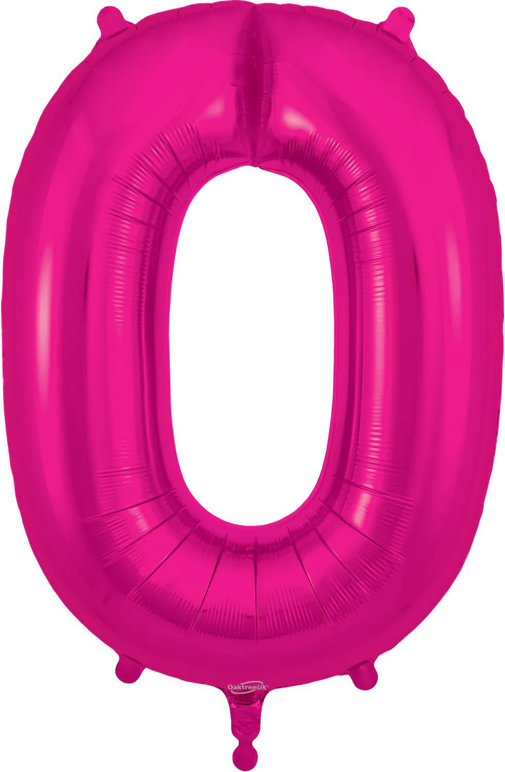 34" Number 0 New Pink Oaktree Brand Foil Balloon