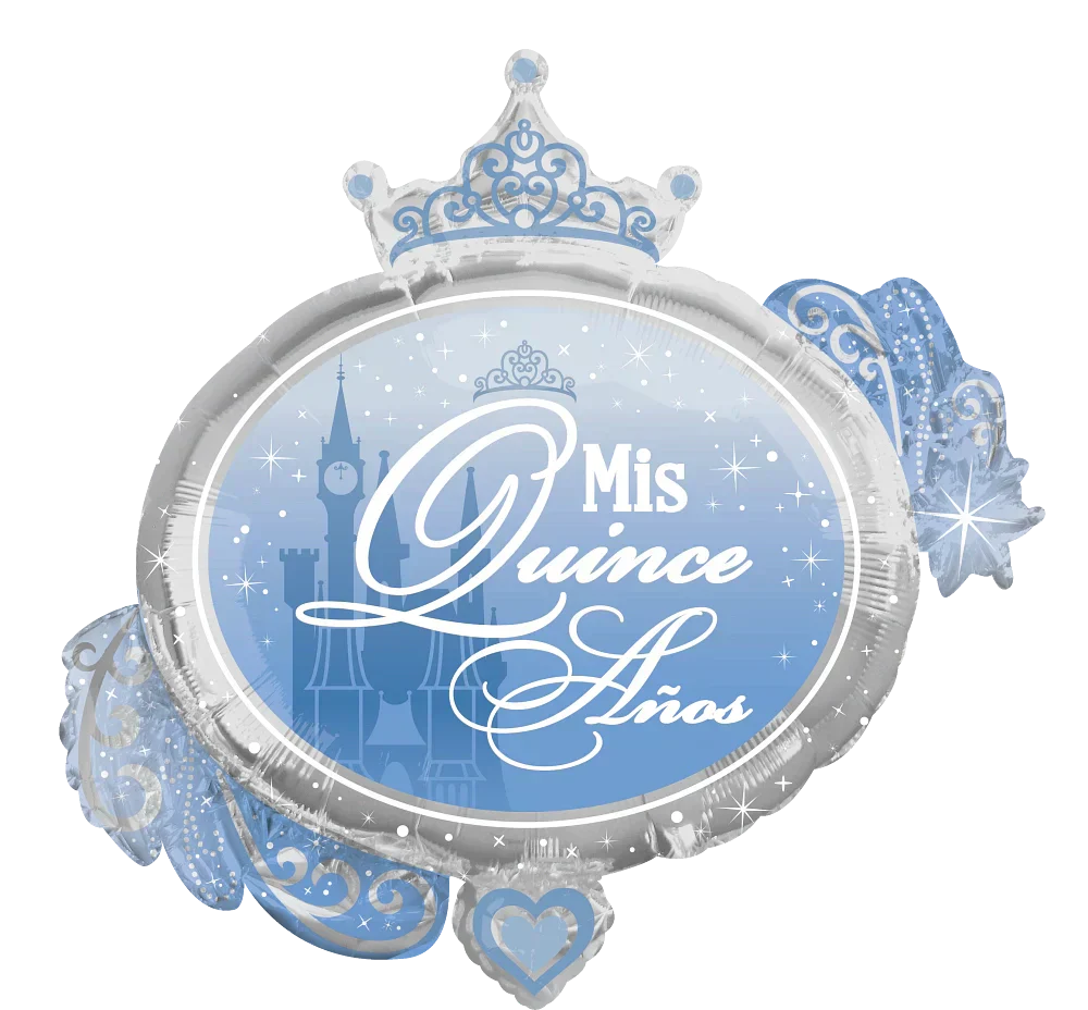 34" SuperShape Mis Quince Cinderella Foil Balloon