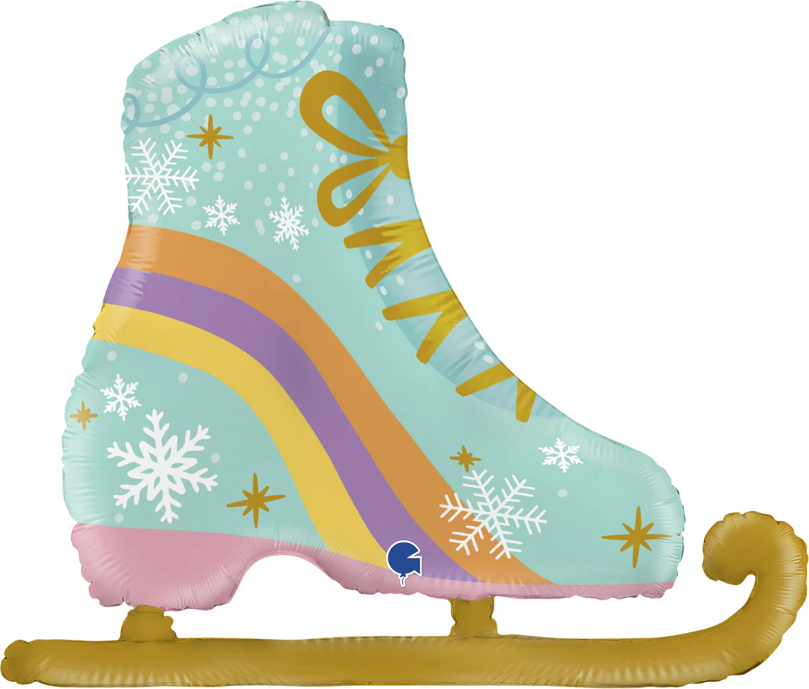 35" Ice Skate Foil Balloon