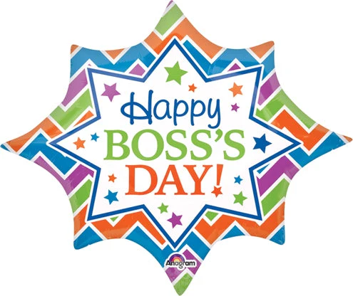 35" Jumbo Chevron Boss's Day Balloon