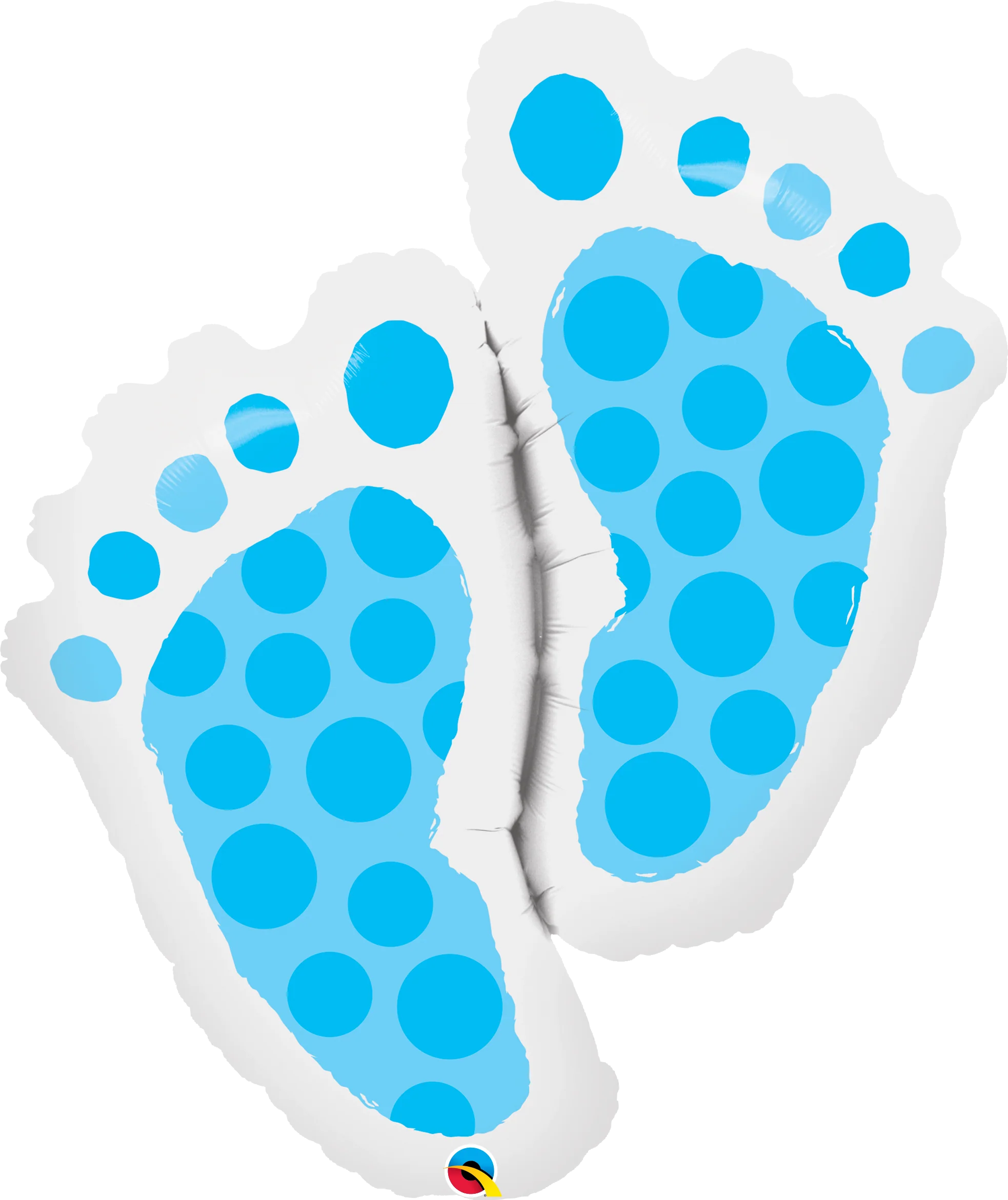 35" Shape Packaged Baby Feet Blue Balloon