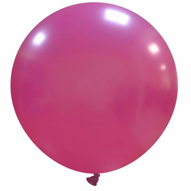 36" Cattex Brand Premium Metal Fuchsia Latex Balloons