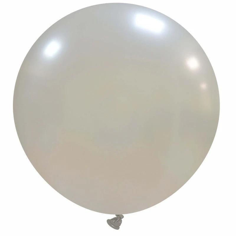 36" Cattex Brand Premium Metal Silver Latex Balloons