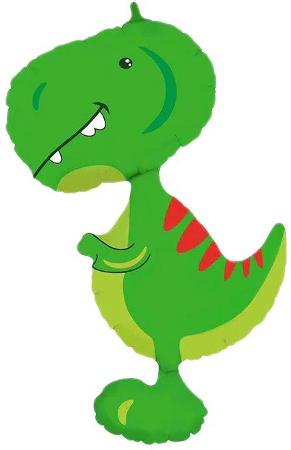 35" Green Dinosaur Foil Balloon