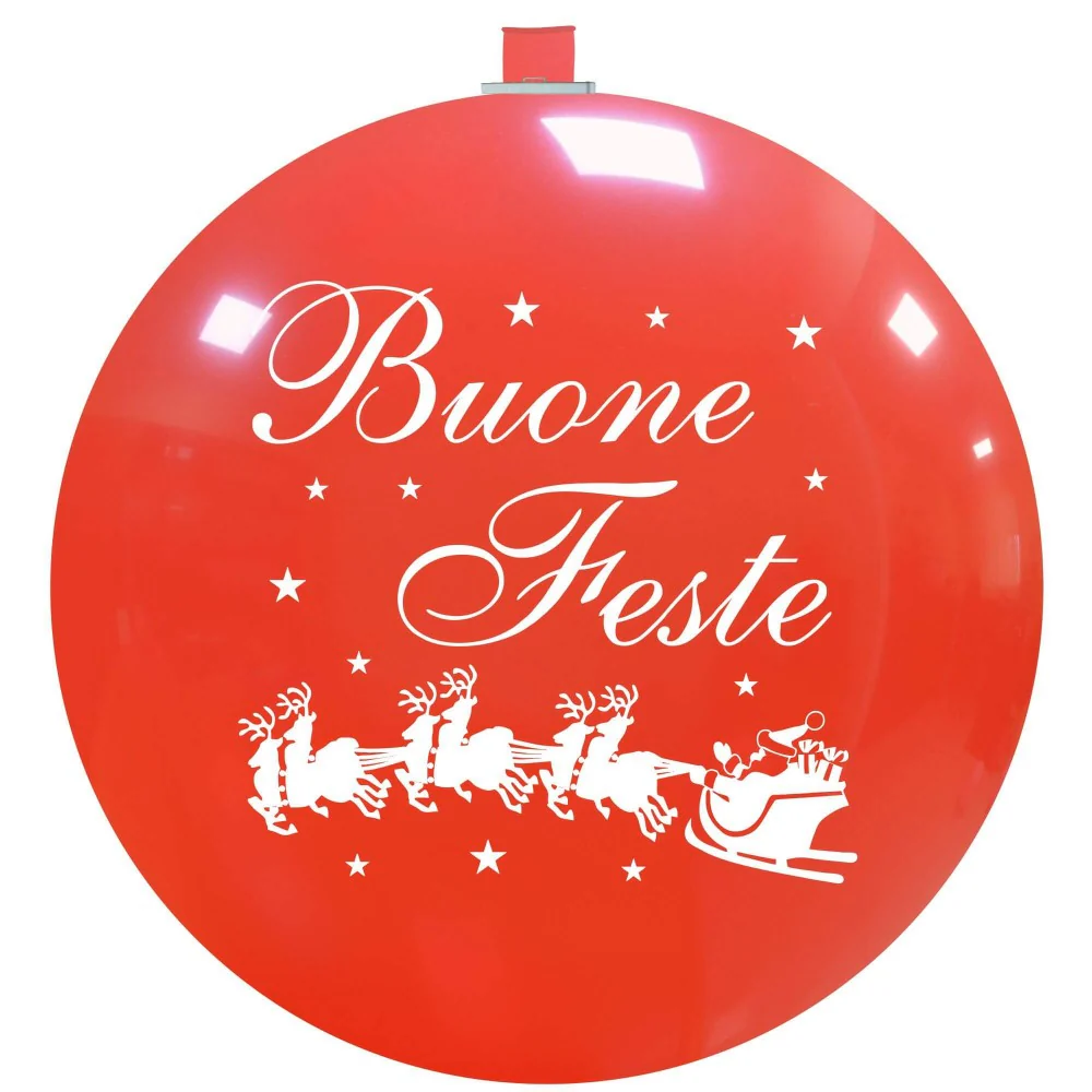 35" Happy Holidays Neck Down 2 Sided (1 Per Bag) Cattex Brand Printed Latex Balloons