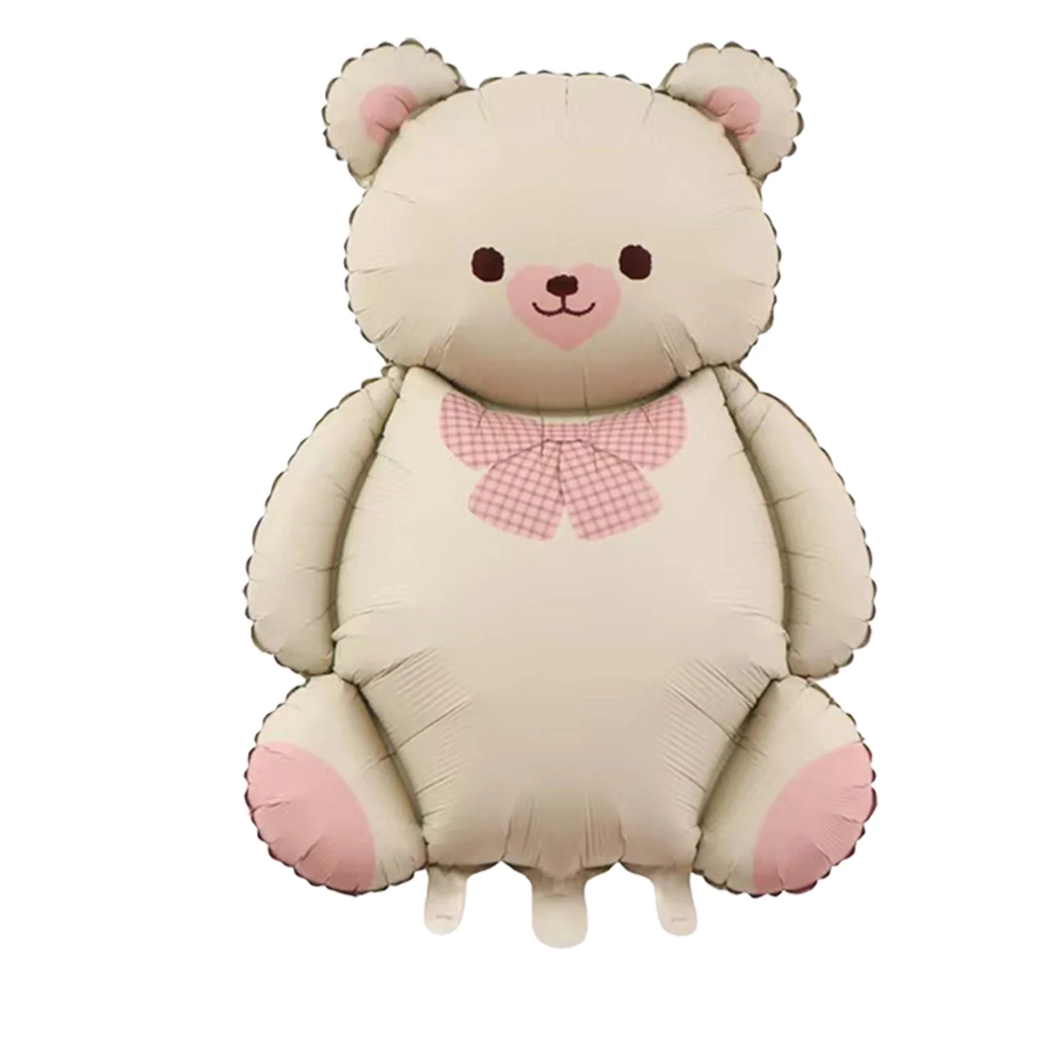 35" Matte Teddy Bear Cream/Pink Bear
