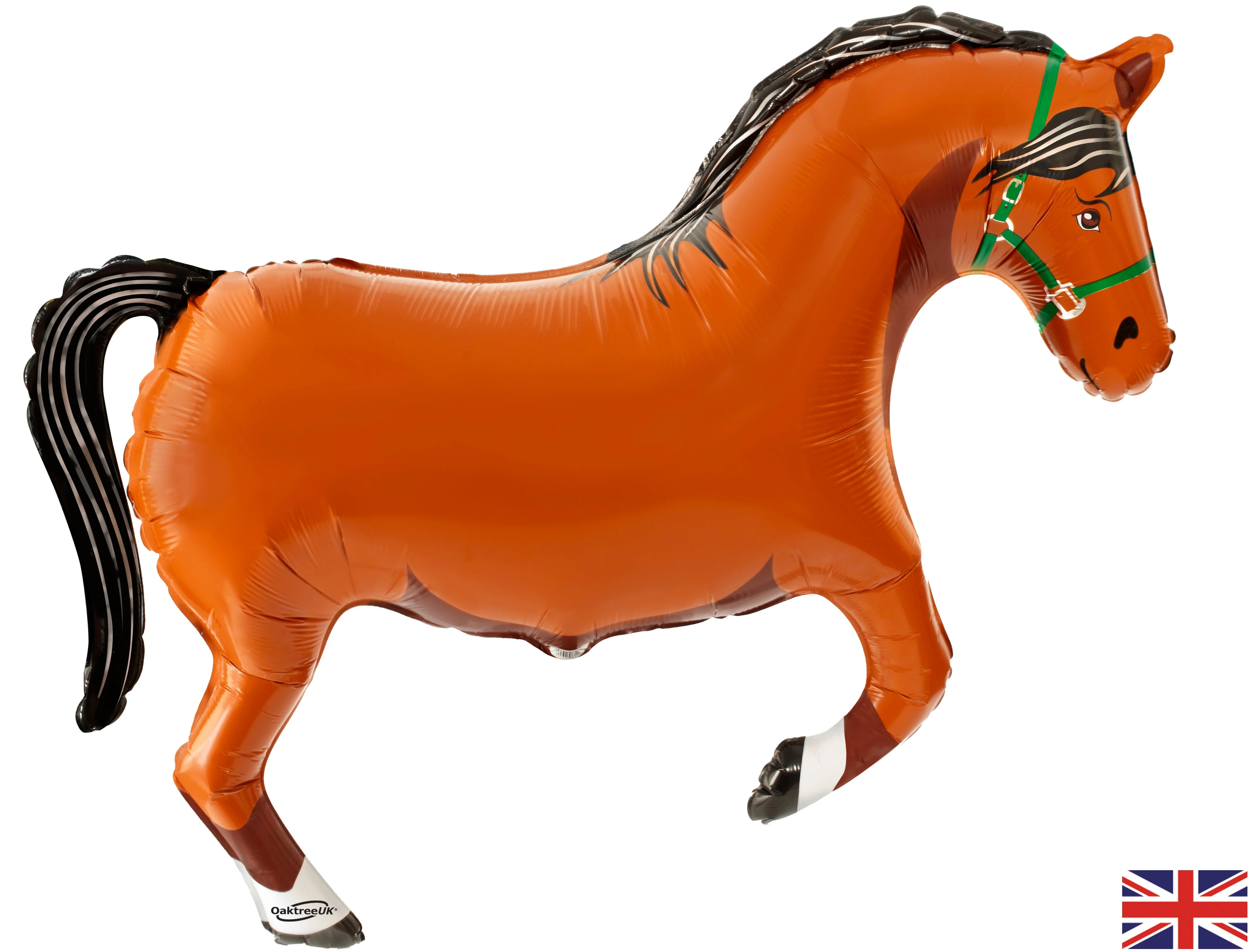 35" Oaktree Brand Brown Horse Foil Balloons