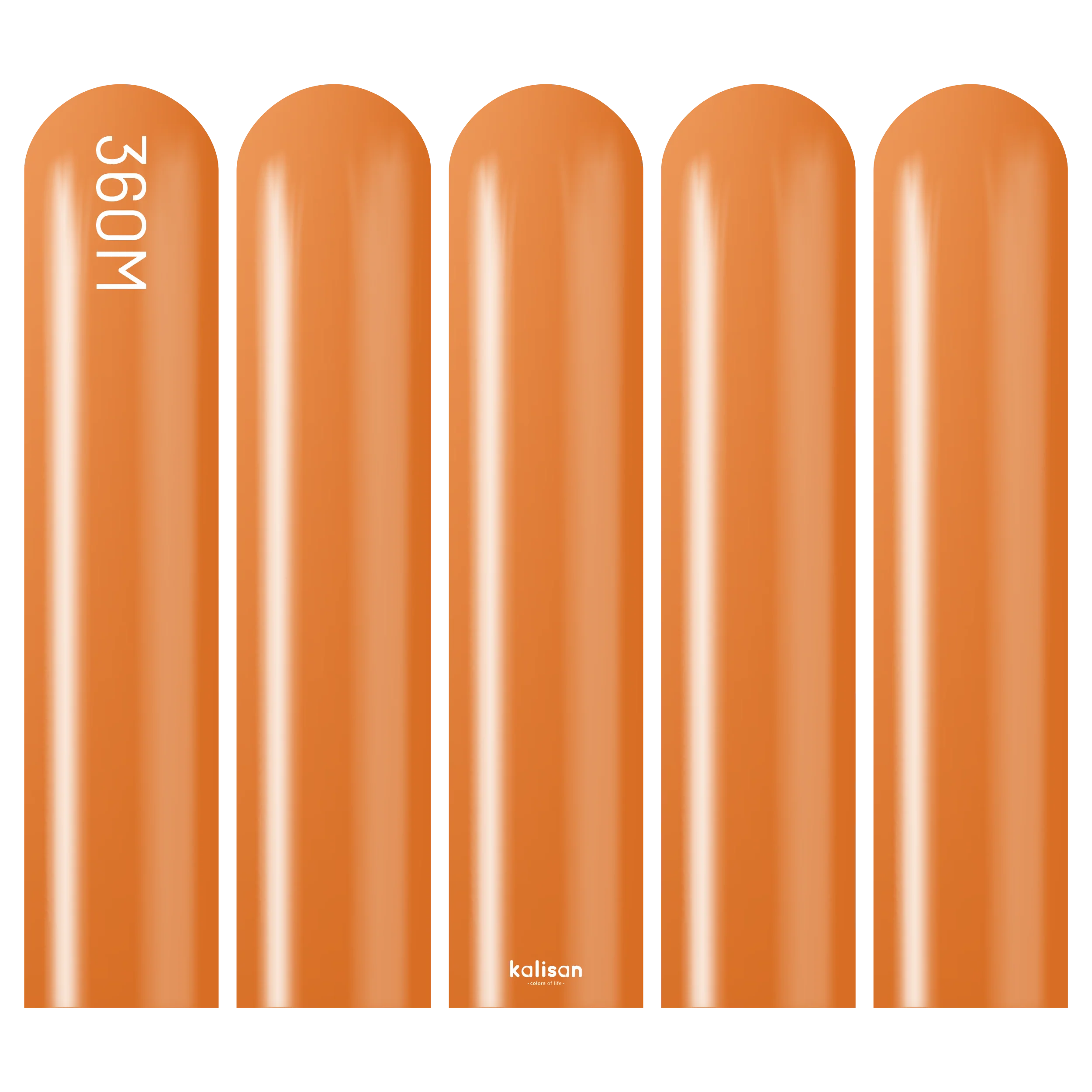 360K Nozzle Up Kalisan Twisting Latex Balloons Mirror Copper (50 Per Bag) - Image 3