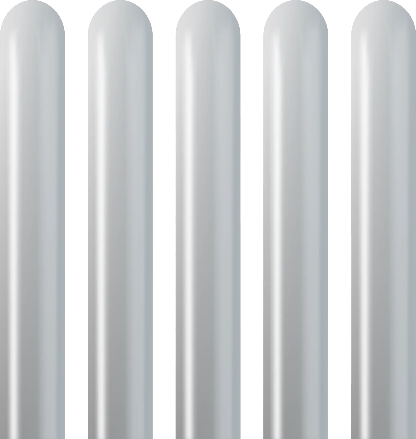 360K Nozzle Up Kalisan Twisting Latex Balloons Mirror Silver (50 Per Bag) - Image 4