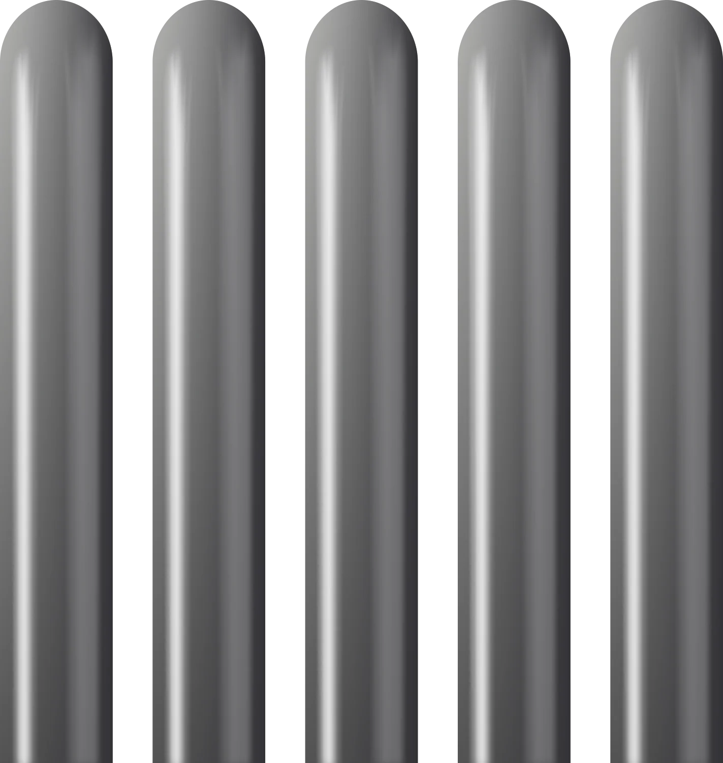 360K Nozzle Up Kalisan Twisting Latex Balloons Mirror Space Grey (50 Per Bag) - Image 4