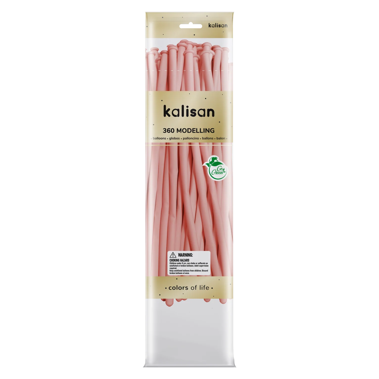 360K Nozzle Up Kalisan Twisting Latex Balloons Pastel Matte Macaron Pink (50 Per Bag)