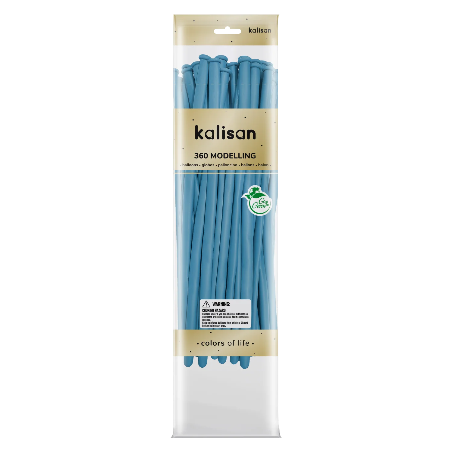 360K Nozzle Up Kalisan Twisting Latex Balloons Standard Baby Blue (50 Per Bag)