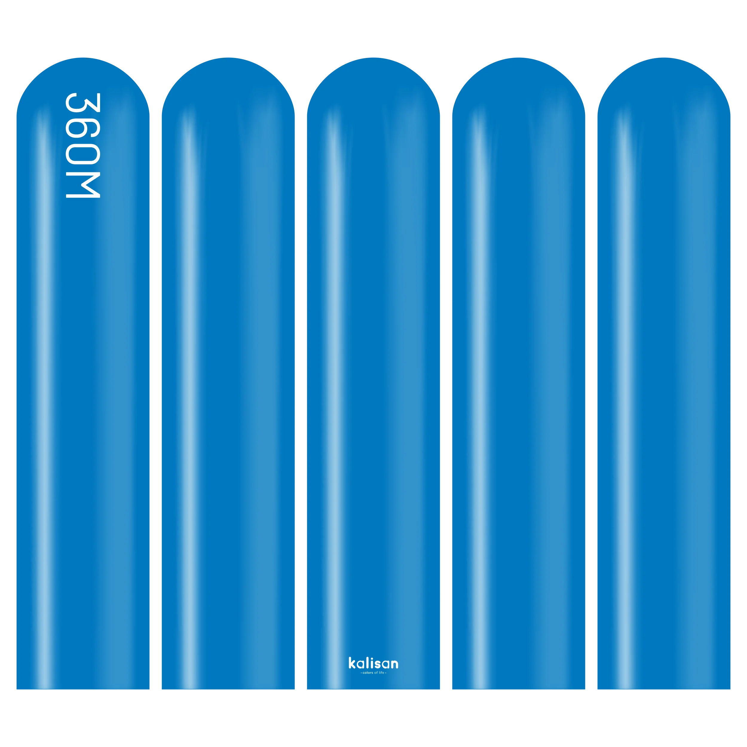 360K Nozzle Up Kalisan Twisting Latex Balloons Standard Blue (50 Per Bag) - Image 3