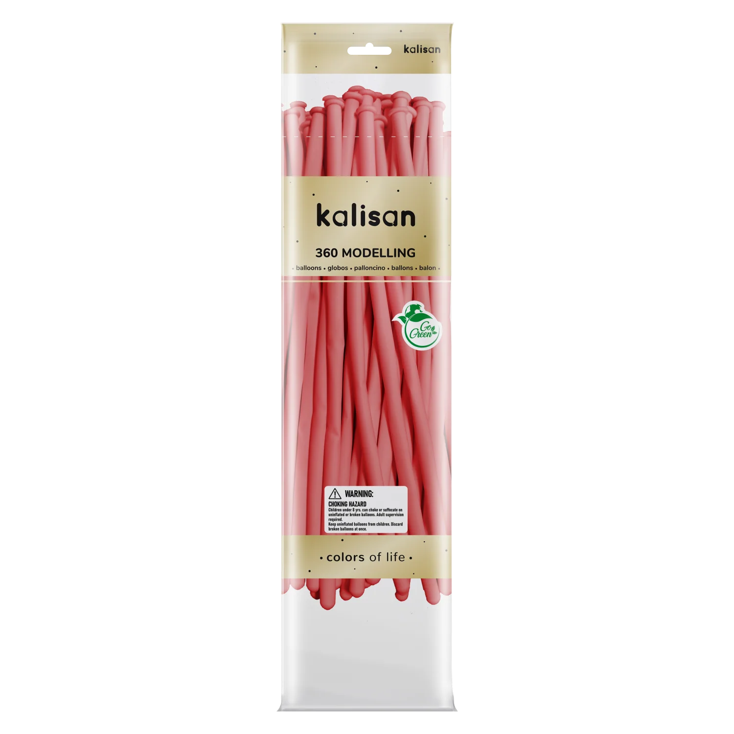 360K Nozzle Up Kalisan Twisting Latex Balloons Standard Flamingo Pink (50 Per Bag)