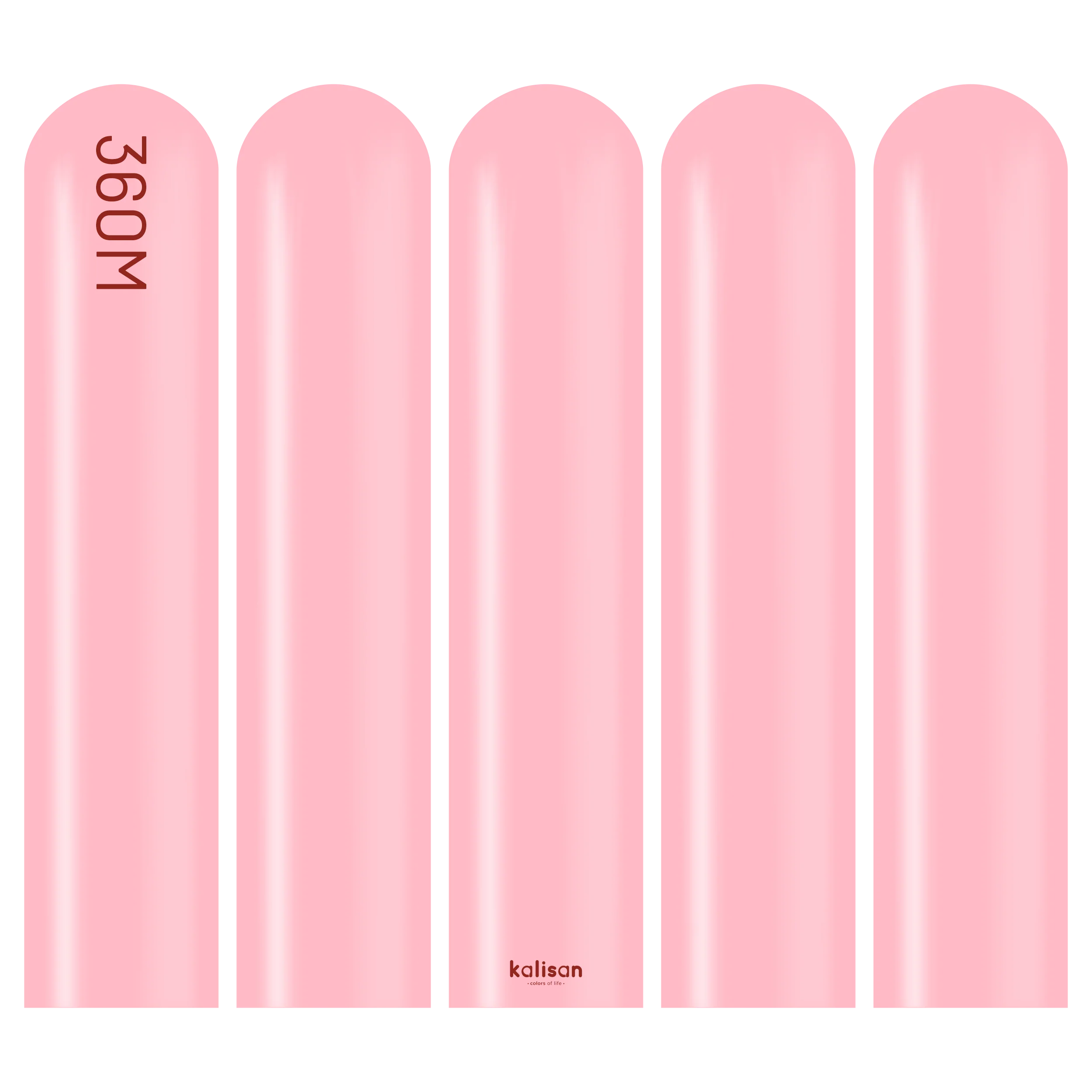 360K Nozzle Up Kalisan Twisting Latex Balloons Standard Flamingo Pink (50 Per Bag) - Image 3