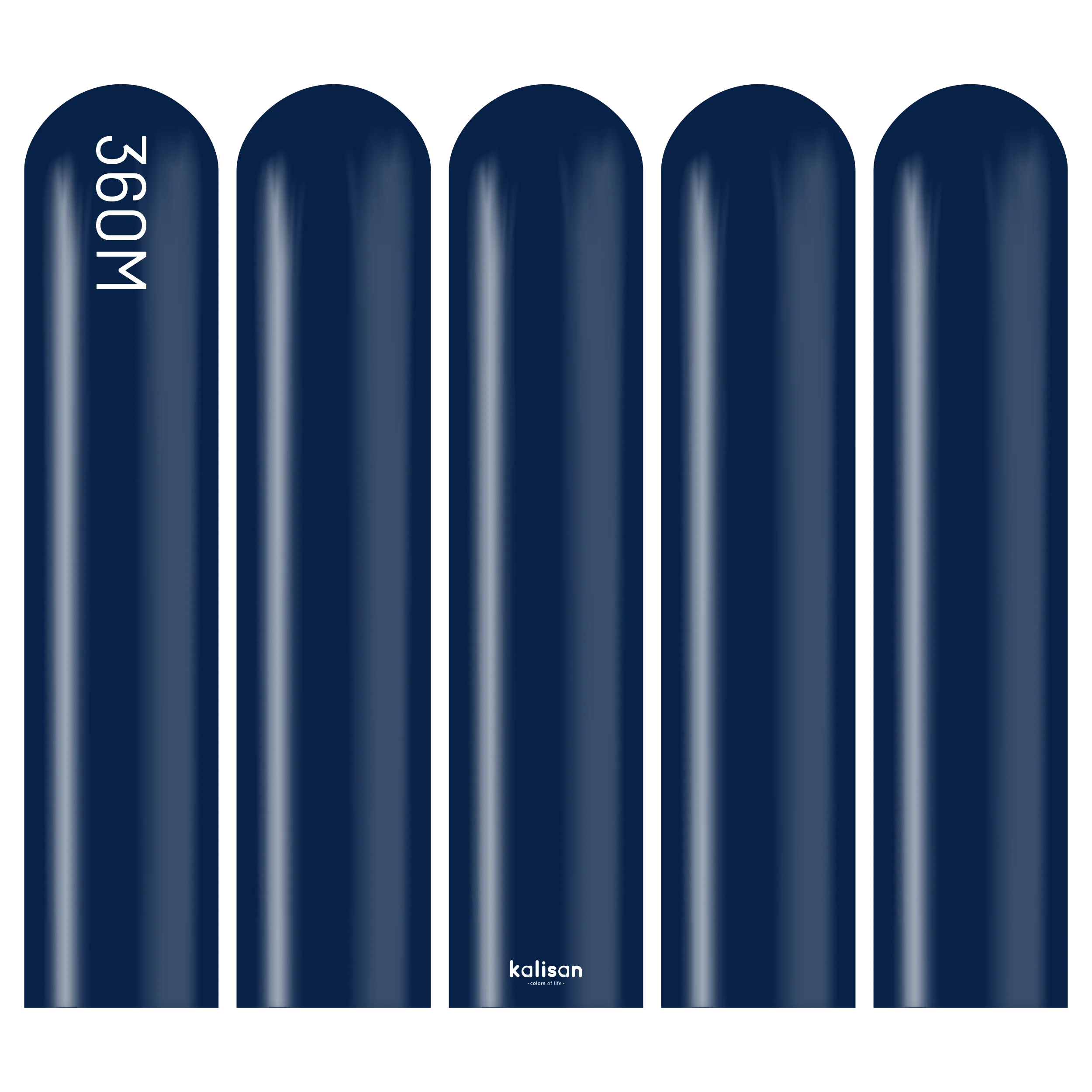 360K Nozzle Up Kalisan Twisting Latex Balloons Standard Navy (50 Per Bag) - Image 3