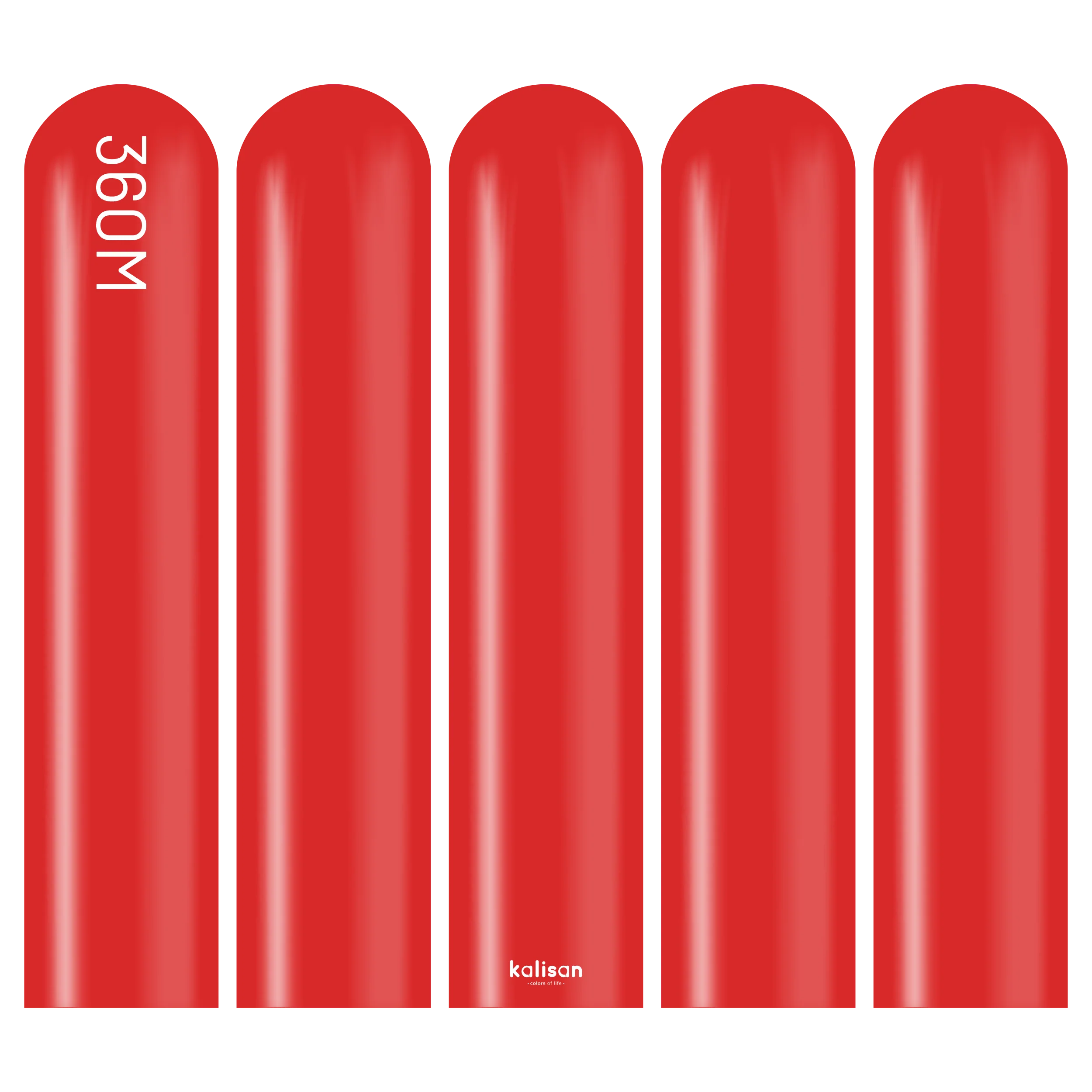 360K Nozzle Up Kalisan Twisting Latex Balloons Standard Red (50 Per Bag) - Image 3