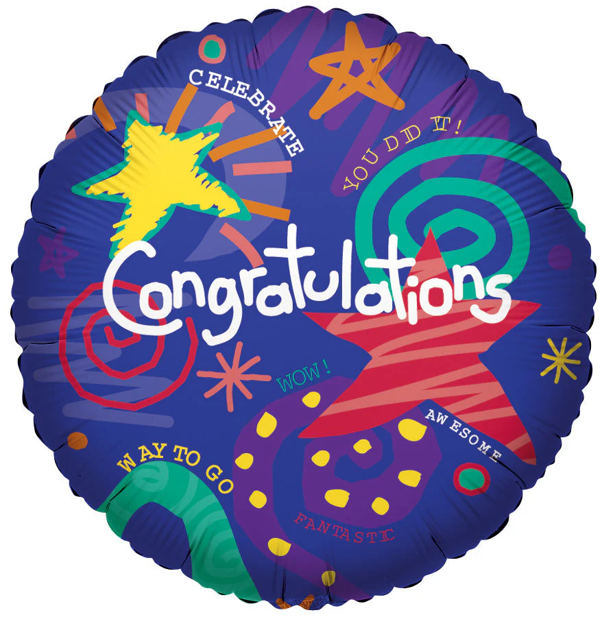 36" festive Congrats Balloon