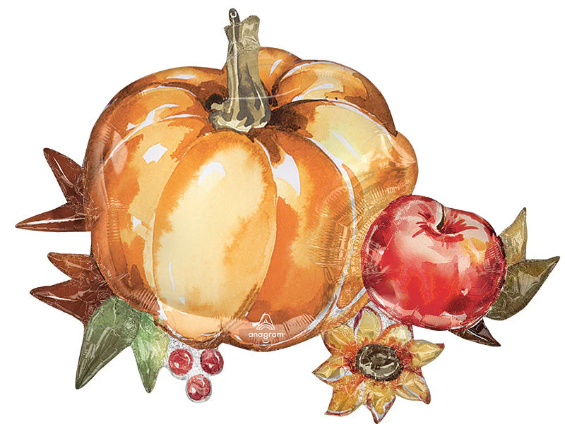 36" Jumbo Harvest Pumpkin Foil Balloon