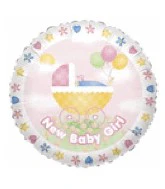 36" Jumbo New Baby Girl Stroller Balloon
