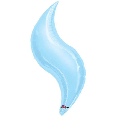 36" SuperShape Pastel Blue Curve Balloon