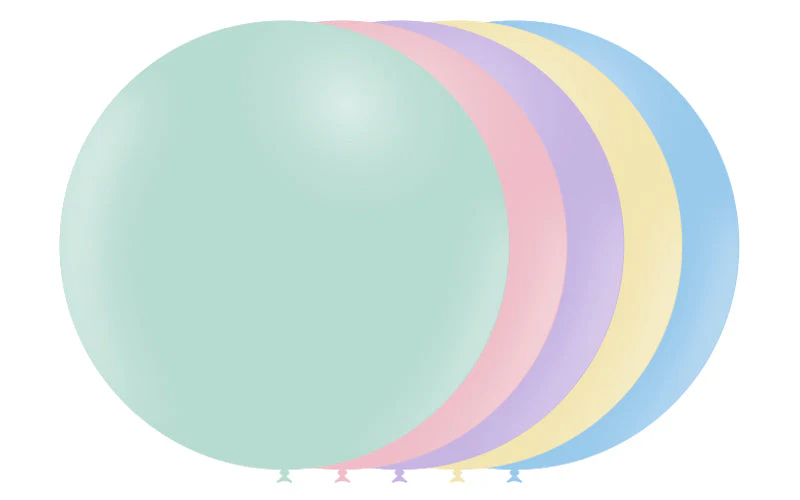 36'' Balloonia Latex Balloons Professional Line Matte Assorted (5 Per Bag) - Image 3