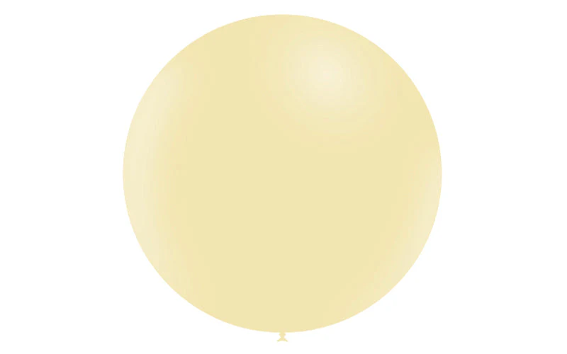 36'' Balloonia Latex Balloons Professional Line Matte Yellow (5 Per Bag) - Image 4