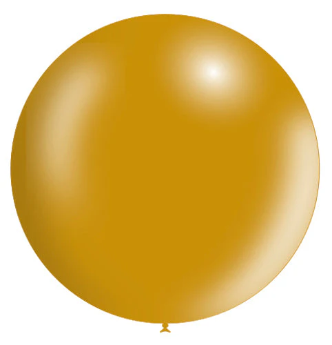36'' Balloonia Latex Balloons Professional Line Metallic Gold (5 Per Bag) - Image 4