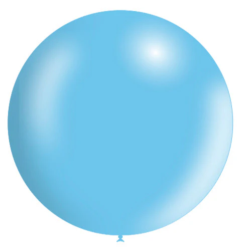 36'' Balloonia Latex Balloons Professional Line Metallic Sky Blue (5 Per Bag)