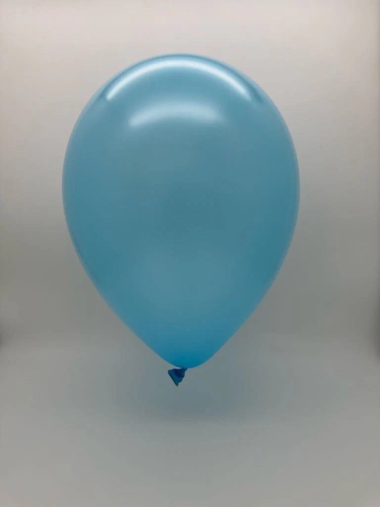 36'' Balloonia Latex Balloons Professional Line Metallic Sky Blue (5 Per Bag) - Image 2