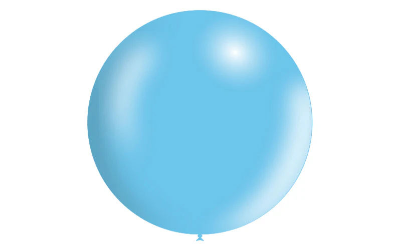 36'' Balloonia Latex Balloons Professional Line Metallic Sky Blue (5 Per Bag) - Image 3