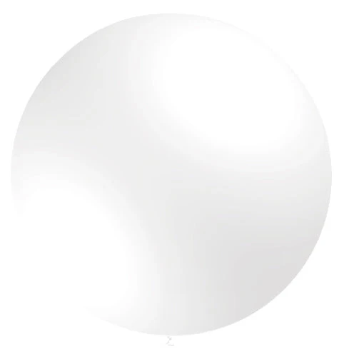 36'' Balloonia Latex Balloons Professional Line Metallic White (5 Per Bag)