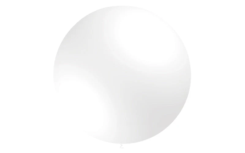 36'' Balloonia Latex Balloons Professional Line Metallic White (5 Per Bag) - Image 3