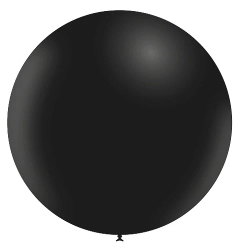 36'' Balloonia Latex Balloons Professional Line Standard Black (5 Per Bag) - Image 4