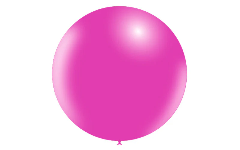 36'' Balloonia Latex Balloons Professional Line Standard Fuchsia (5 Per Bag) - Image 3