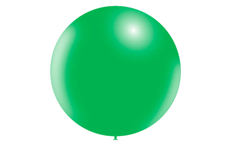 36'' Balloonia Latex Balloons Professional Line Standard Green (5 Per Bag) - Image 3