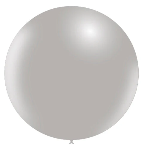 36'' Balloonia Latex Balloons Professional Line Standard Grey (5 Per Bag) - Image 2