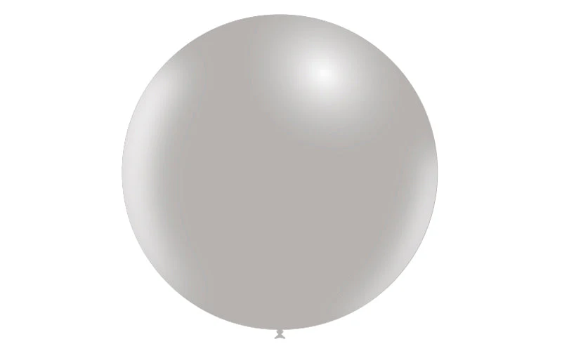 36'' Balloonia Latex Balloons Professional Line Standard Grey (5 Per Bag) - Image 4