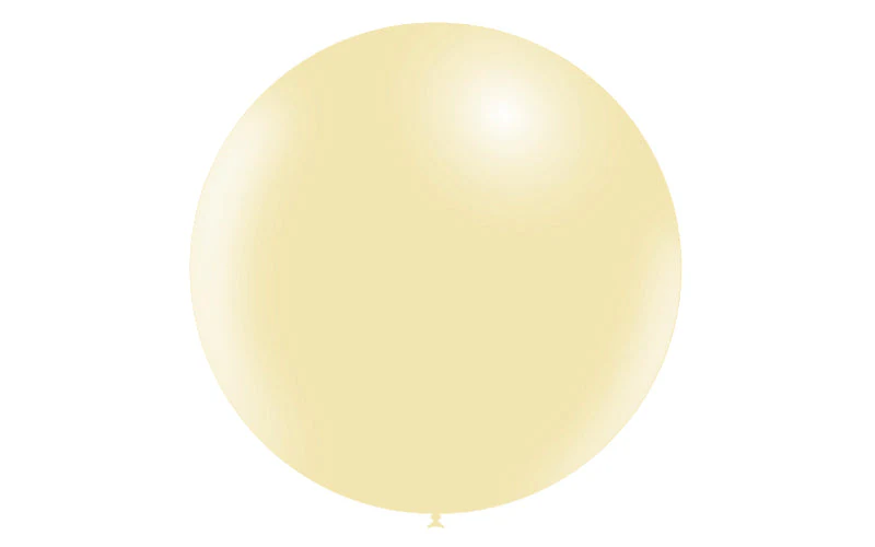 36'' Balloonia Latex Balloons Professional Line Standard Ivory (5 Per Bag) - Image 3