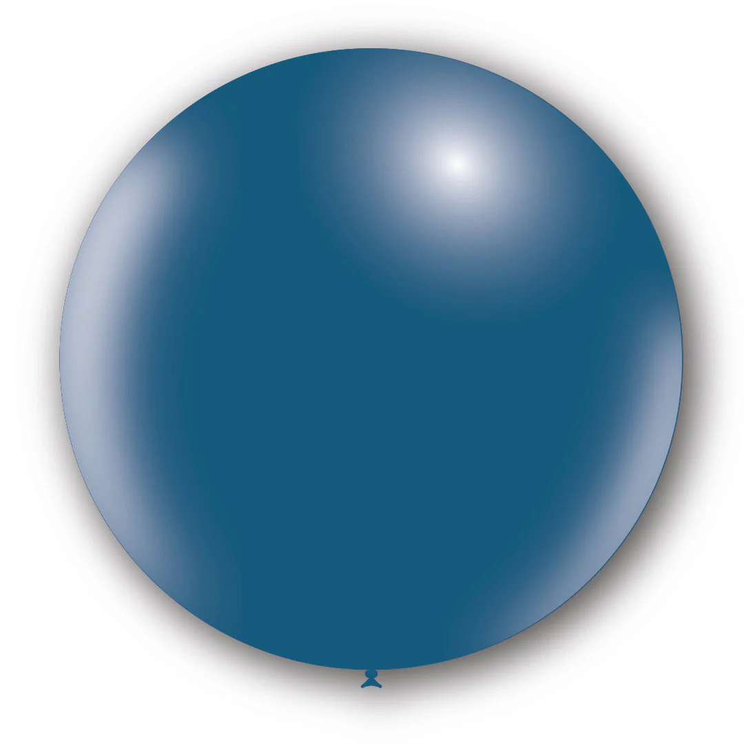 36'' Balloonia Latex Balloons Professional Line Standard Ocean Blue (5 Per Bag)