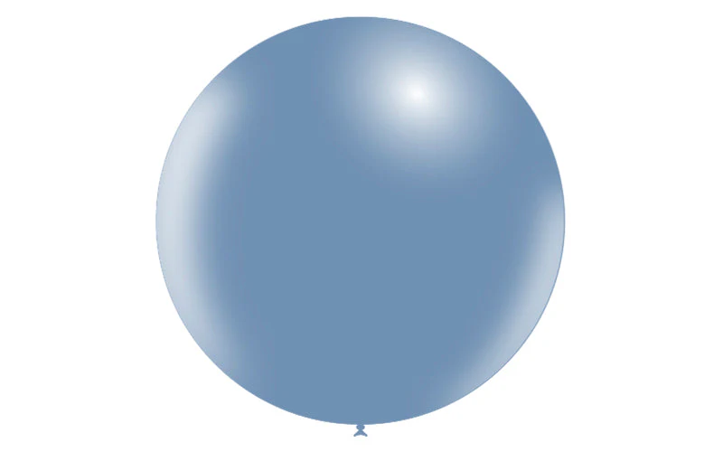 36'' Balloonia Latex Balloons Professional Line Vintage Vintage Blue (5 Per Bag) - Image 3